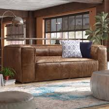 This luxurious chesterfield sofa has a wide diamond tufting pattern to maximize plush comfort while the uniquely finished arm has a dramatic fan. Warrick 98 Genuine Leather Square Arm Chesterfield Sofa In 2021 Leather Sofa Living Room Rustic Leather Sofa Sofa