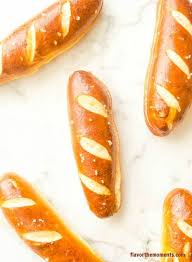 Soft Pretzel Hot Dog Buns Flavorthemoments Com Hot Dog Buns Hot Dog Buns Recipe Pretzel Hot Dog Buns