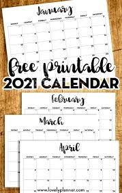 You just select the required calendar from below and then download or print directly. 2021 Calendar Printable Free Template Lovely Planner