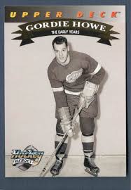The first gordie howe autographed cards emerged in the middle of the 1990s and many more have followed since then. 1992 93 Upper Deck Hockey Heroes Gordie Howe 19 On Kronozio
