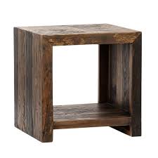 Reclaimed Pine Wood Side Table In 2020 Side Table Wood Wood Side Table Diy Side Table
