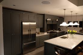The first things that need to be remodeled are the cabinets and the kitchen island. Sleek Dark Grey Hand Painted Kitchen With Tall Larder And Glazed Units Contemporary Kitchen Surrey By Handmade Kitchens Of Christchurch Houzz