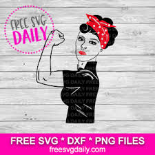 Download Rosie The Riveter Svg Free Cut Files For Cricut And Silhouette
