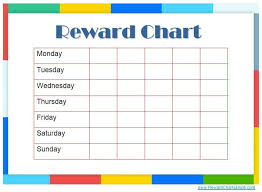 reward chart templates word excel fomats