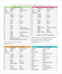 Time Schedule Template Freeleter Me