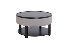 Household essentials round gray coffee table, grey slate. Jenson Modern Coffee Table With Storage First In Furniture