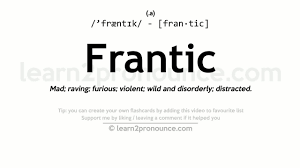 Pronunciation of Frantic | Definition of Frantic