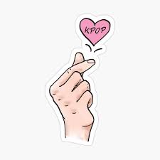 I Heart Kpop Kpop Finger Heart Digital Painted Finger Hearts For All Kpop Lovers Glossy Sticker By Multifandomfan Coloring Stickers Heart Stickers Finger Heart