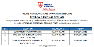 Jawatan kosong terkini itnm 2012. Permohonan Jawatan Kosong Di Tenaga Nasional Berhad Tnb Dibuka