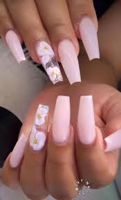 Pin On N A I L S Have a little fun with one of these classic or trendy flower nail arts!