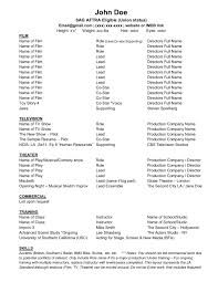 los angeles acting resume template 2019