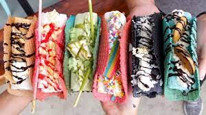 These Rolled Ice Cream Tacos Are La S Hottest New Summer Treat Ice Cream Taco Sweet Cups Ice Cream