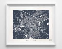 Groningen Map Netherlands Print Groningen Poster Netherlands Art Bedroom Wall Art Anniversary Gift Holiday Gift Christmas Gift Street Map Art Street Map Prints