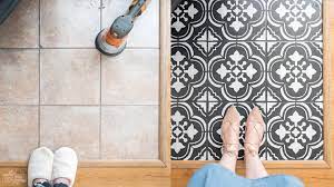Who knew a tile stencil was for more than. How To Paint Tile Floors With A Stencil The Diy Mommy