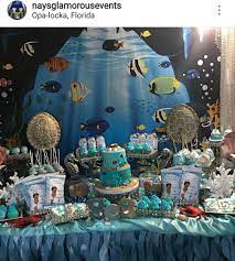 Under The Sea Baby Boy Shower Dessert Table Decor Baby Shower Desserts Boy