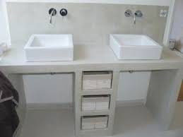 Peut On Appliquer Du Beton Cire Sur Du Siporex Matieres Et Beton Meuble Salle De Bain Salle De Bain En Beton Meuble De Salle De Bain