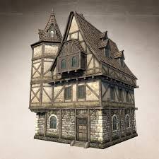 3ds Fantasy Medieval House Medieval Houses Fantasy House 3d Model