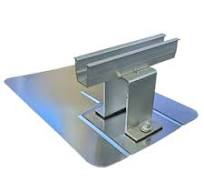 6in Black Asphalt Mini Rail with Flashing Roof Mount
