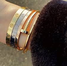 Bracelets Stacking Cartier Love Bracelet And Juste Un Clou Bracelet Yellow White Pink Gold Howtomatch Org In 2020 Cartier Love Bracelet Love Bracelets Bracelets