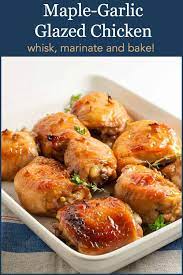 Maple Garlic Glazed Chicken Thighs Recipe In 2020 Paleo Meat Recipes Paleo Recipes Easy Recipes