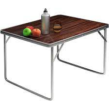 table de camping pliante valise aluminium table manger pliable effet bois 80x60x70cm table de camping pliante table camping table de pique nique