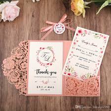 Download, print or send online with rsvp for free. Blush Pink Laser Cut Wedding Invitations Card Pearl Shimmy Pocket Wedding Invite With Rsvp Card And Ribbon And Envelope Casual Wedding Invitation Wording Cool Wedding Invitations From Veralove999 53 07 Dhgate Com