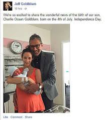 jeff goldblum emilie livingston welcome baby boy the