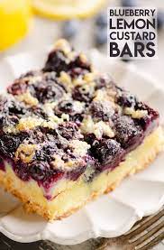 Blueberry Lemon Custard Bars Are A Perfect Sweet Summer Treat Fresh Blueberries Are Layered Over A Sugar Lemon Recipes Blueberry Lemon Recipes Lemon Blueberry