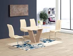 Check spelling or type a new query. Cream High Gloss Glass Dining Table And 6 Chairs Homegenies