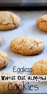 The Best Eggless Wheat Oat Almond Cookies Recipe Christmas Cookies Recipe Almond Meal Cookies Almond Recipes Almond Cookies