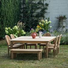 If you have enough space. Reclaimed Teak Square Dining Table On Terrain Ibt Shop