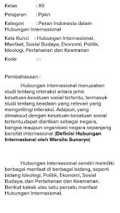 Budaya ini tumbuh di tengah masyarakat dan diwariskan secara turun temurun. Ulaikan Manfaal Hubungan Internasional Dalam Bidangpolitik Ekonomi Dan Sosial Budaya Brainly Co Id