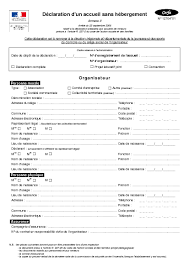 Si vous mentez sur les faits énoncés, vous commettez un délit de fausse attestation. Declaration D Un Accueil Sans Hebergement Formulaire Cerfa Documentissime