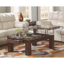 Simplify everyday living with this coffee table; Signature Design By Ashley Kraleene Dark Brown Coffee Table With Lift Top And Drawers Overstock 20965992