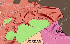 The part to the northeast starts at lower elevation in the south—2,208 feet (673 m)—and ends at 623 feet (190 m) in. Syrian Desert Campaign May July 2017 Wikipedia