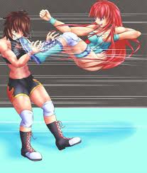 wrestle angels, highres, 2girls, abs, arena, catfight, female focus,  multiple girls, muscular, wrestling - Image View - | Gelbooru - Free Anime  and Hentai Gallery