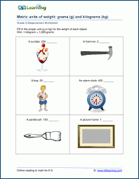Grade 3 Measurement Worksheet On Metric Units Of Weight Measurement Worksheets Worksheets Math Measurement
