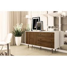 Many have drawers for added storage of table linens, candles and other tabletop dining accessories. Polifurniture Pasadena Sideboard Buffet White And Dark Brown Kitchen Dining Room Furniture Home Kitchen