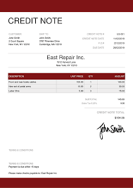When refunding or crediting a client, you need to also pay attention to any sales tax that may have been included on the original invoice. Free Credit Note Templates Quickly Create Send As Pdf