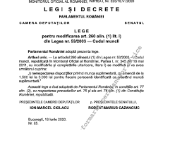 11 al legii salarizării nr. Legea Nr 85 2020 Modificare Art 260 Din Legea Nr 53 2003 Codul Muncii Cabinetexpert Ro Blog Contabilitate