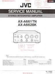 Select picture or schematic to display from thumbnails on the right and click for download. Jvc Ax A661tn Ax A662bk Sm Service Manual Download Schematics Eeprom Repair Info For Electronics Experts