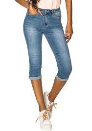 Damen Capri Jeans 3 4 Shorts Kurze 5 Pocket Hose Arizona Shopping De