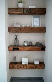 Instead, get the same look by outfitting a bathroom nook with floating shelves in a light stained wood or a coordinating color to your wall. 27 Exclusive Wall Shelf Ideas Bedroom Livingroom Diy Undertv Bathroom Kitchen Office Kids Rustic Floating Display Home Decor Diy Home Decor Home Diy