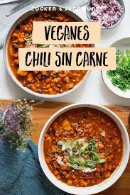Veganes Chili Sin Carne Rezept Veganes Chili Vegane Hauptspeisen Chili Sin Carne