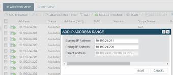 create a range of ip addresses in a subnet