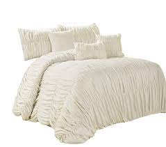 Shop for ruched bedding online at target. Home Kitchen Comforter Sets Homechoice Homechoice Rosales K Queen King Size 7 Piece Rosales Chic Ruched Ruffled Pleated Comforter Sets Ivory King
