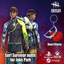 Dead by Daylight | Hooked on You - Surf Survivor Outfit for Jake + Heart  Charm | eBay