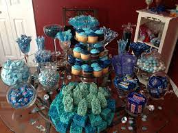 Blue Baby Shower Candy Buffet Candy Buffet Baby Shower Baby Shower Candy Baby Shower Sweets