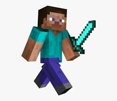 How is steve noob with netherite armor minecraft skin? Minecraft Steve Holding Diamond Sword Hd Png Download Transparent Png Image Pngitem