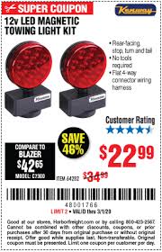 Kenway 12v Magnetic Led Towing Light Kit For 22 99 Harbor Freight Coupons